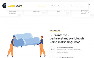 kraunamvezam.lt screenshot
