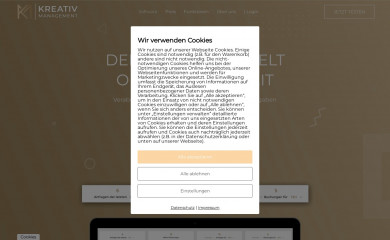 kreativ.management screenshot