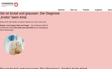 krebskrankekinder-aachen.de screenshot