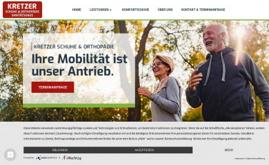 kretzer-schuhe-orthopaedie.de screenshot