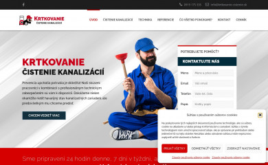 krtkovanie-cistenie.sk screenshot