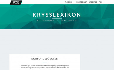 krysslexikon.se screenshot