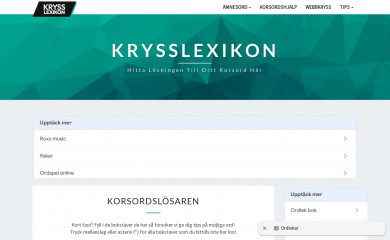 krysslexikon.se screenshot