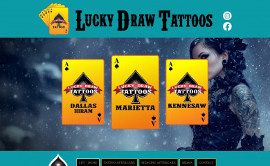 luckydrawtattoos.com screenshot