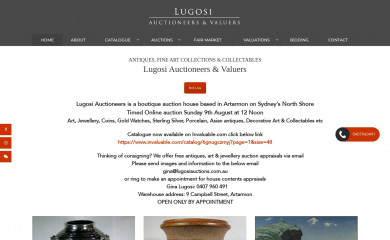 lugosiauctions.com.au screenshot