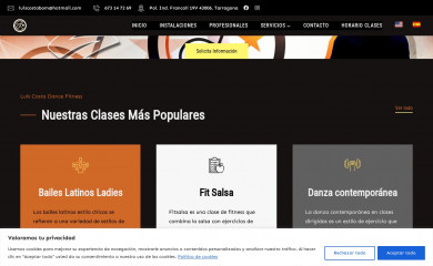 luiscostadancefitness.com screenshot