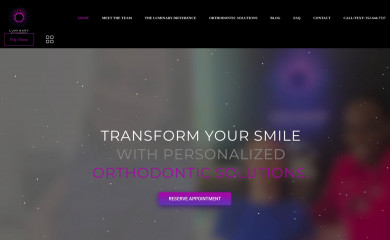 luminaryortho.com screenshot