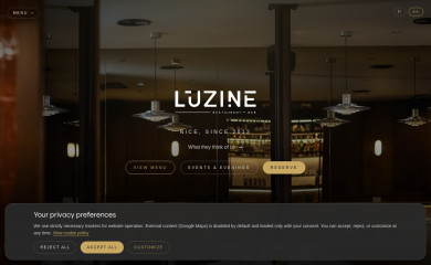 luzine-restaurant.com screenshot