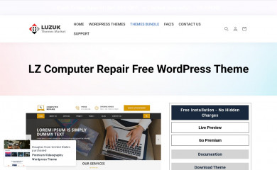https://www.luzuk.com/themes/free-lz-computer-repair-wordpress-theme/ screenshot