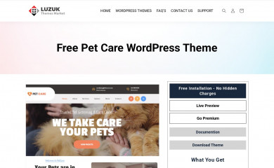 https://www.luzuk.com/themes/free-pet-care-wordpress-theme/ screenshot