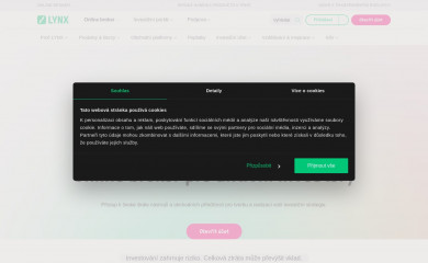 lynxbroker.cz screenshot