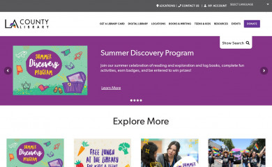 lacountylibrary.org screenshot