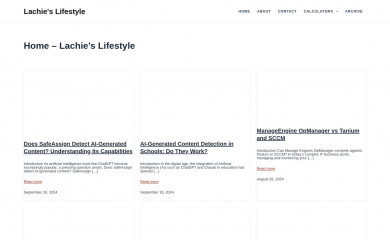 lachieslifestyle.com screenshot