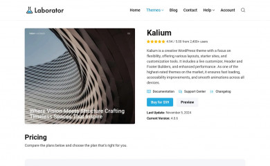 https://laborator.co/themes/kalium/ screenshot