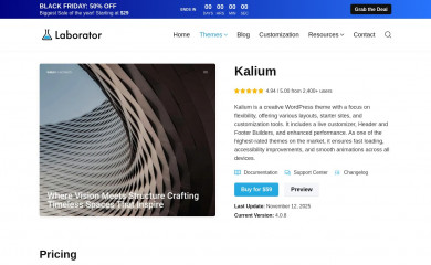 https://laborator.co/themes/kalium/ screenshot
