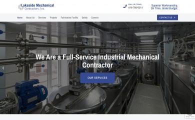 lakesidemechanical.com screenshot