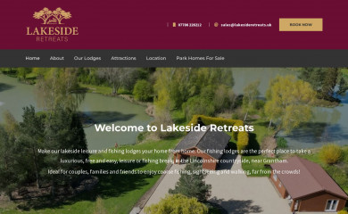 lakesideretreats.uk screenshot