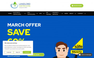 landlord-certificates.co.uk screenshot