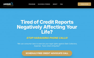 landmarkcredit.com screenshot