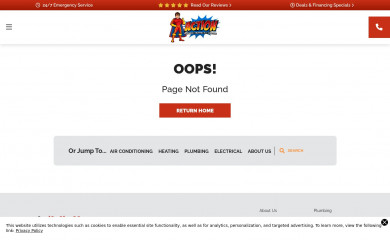 landmarkheating.com screenshot