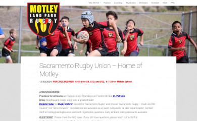 landparkrugby.com screenshot