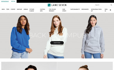lanesevenapparel.com screenshot