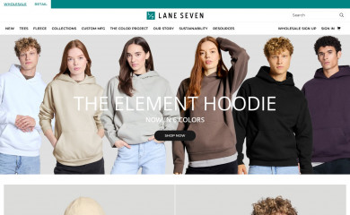 lanesevenapparel.com screenshot