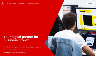 https://www.laser.red/ screenshot