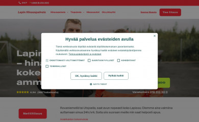 lapinhinauspalvelu.fi screenshot