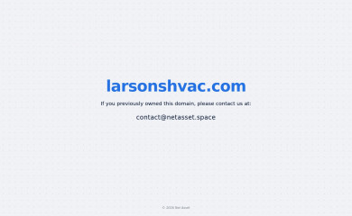 larsonshvac.com screenshot