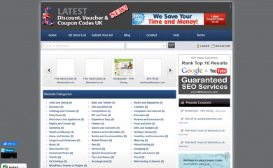 latestcouponcodes.co.uk screenshot