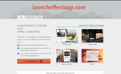 Launch Effect Lite WordPress Theme - ThemeDetect.com