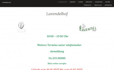lavendel-hof.de screenshot