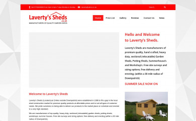 lavertyssheds.co.uk screenshot
