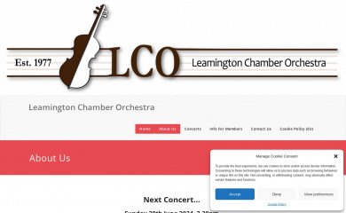 leamingtonchamberorchestra.org.uk screenshot