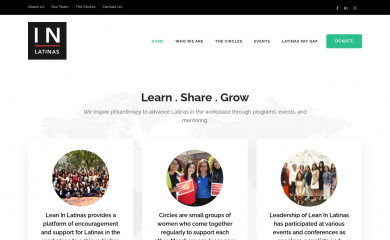 leaninlatinas.org screenshot