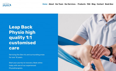 leapbackphysio.com.au screenshot