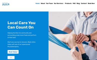 leapbackphysio.com.au screenshot