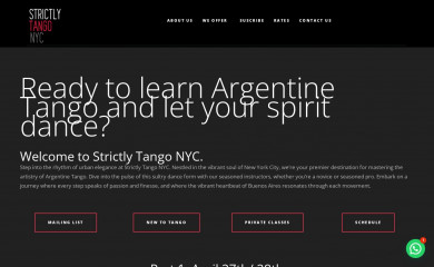 learnargentinetango.com screenshot