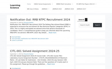 learningscience.co.in screenshot