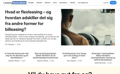 leasingkontrakten.dk screenshot