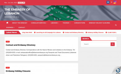 lebanonembassyus.org screenshot