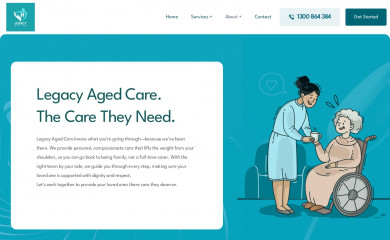 legacyagedcare.com screenshot