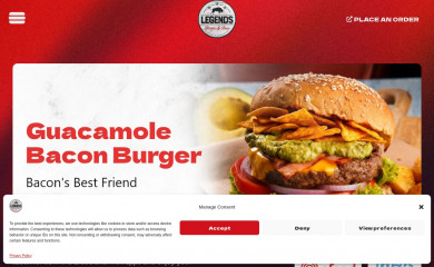 legendsburgers.gr screenshot