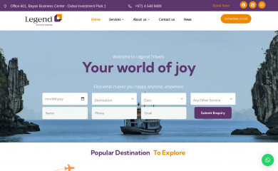 legendtravels.com screenshot