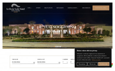ledunesuitehotel.it screenshot