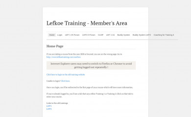 lefkoetraining.com screenshot