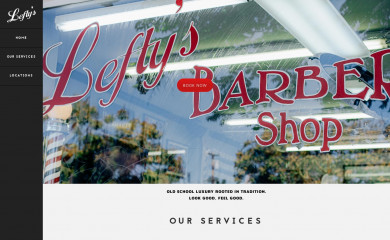 leftysbarbershop.com screenshot