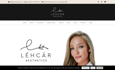 lehcaraesthetics.com screenshot