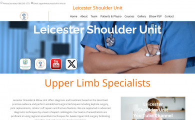leicestershoulderunit.co.uk screenshot